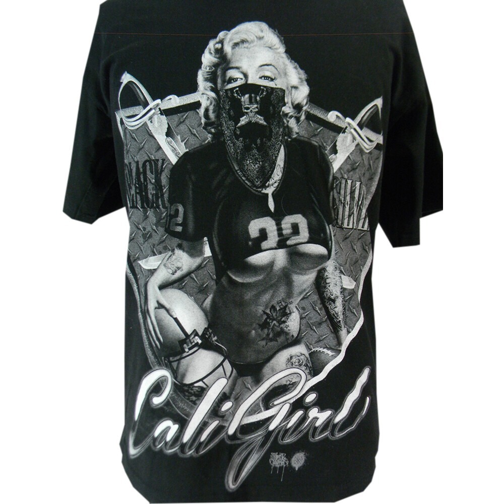 Onix T-Shirt Men L Black Cali-Girl Marilyn Monroe Street Certified Graphic Tee